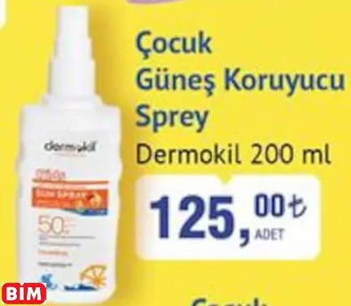 DERMOKİL  ÇOCUK GÜNEŞ KORUYUCU SPREY